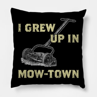 Funny Old School Lawn Mowing TDesign - Lawn mowing Design Pillow