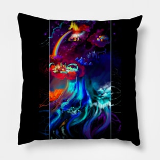 Yggdrasil the world tree legend rainbow norse myth celestial nature Pillow