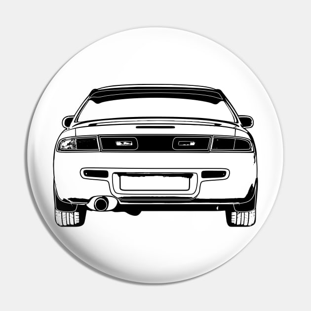 Nissan Silvia S14 Back View Sketch Art Pin by DemangDesign