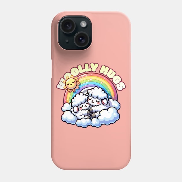 Cute Sheep Love a Mother and Child Design Phone Case by alcoshirts