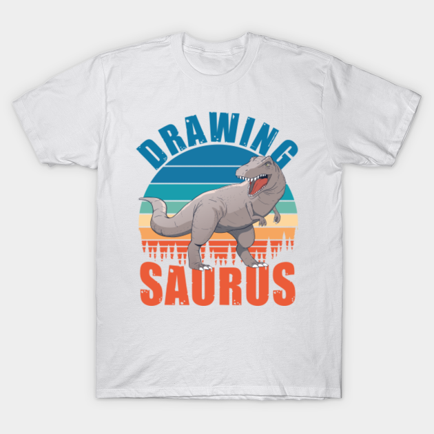 Discover Drawing Saurus Funny T Rex Dinos Gift - Drawing - T-Shirt