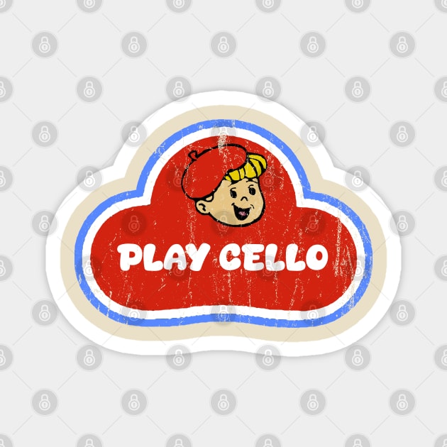 Play Cello Play-Doh style design Magnet by Sarcasm Design