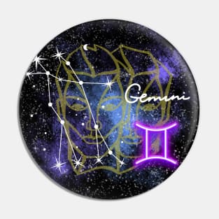 Gemini Twins Zodiac Sign Astrology Pin