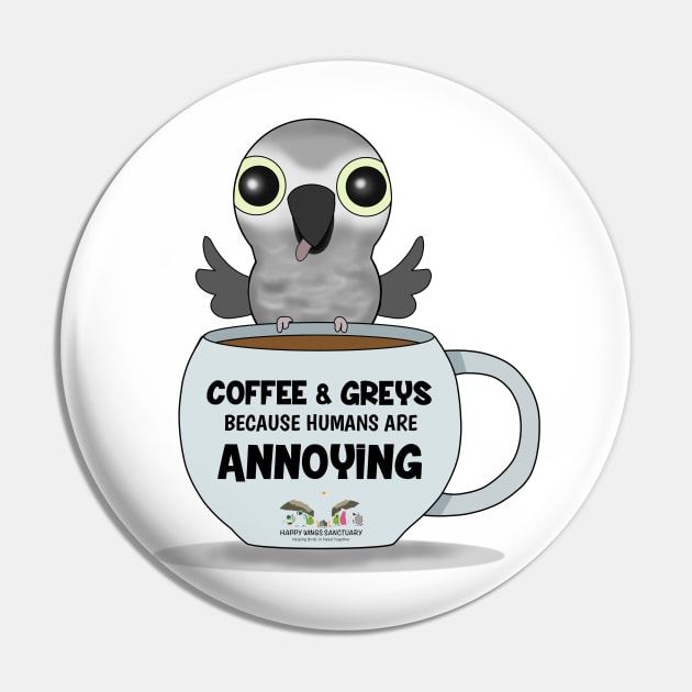 Coffee & African Greys! Pin by HappyWings