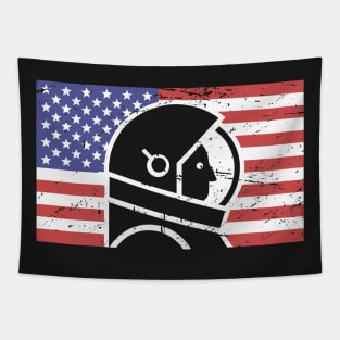 American Flag Space Astronaut Tapestry