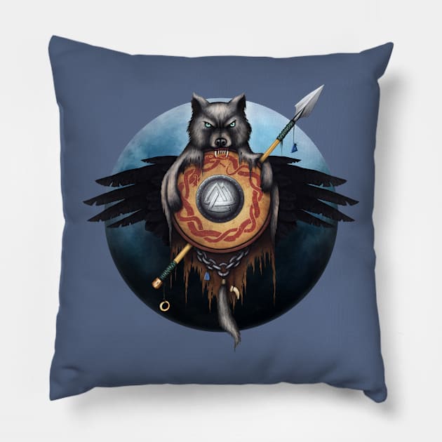 Sigil of Odin Pillow by Daniel Ranger