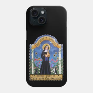 St. Gertrude of Nivelles Patron Saint of Cats Lovers Phone Case