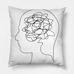 complicated (black) Pillow