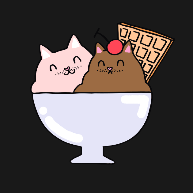 Sundae Cats by natelledrawsstuff