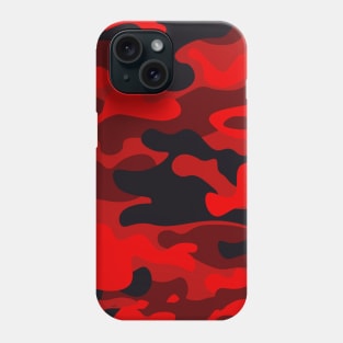 Red camo military Phone Case