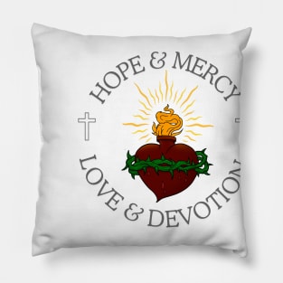 Sacred heart illustration Pillow