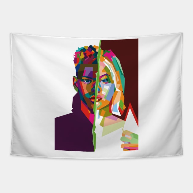 wpap cloack and dagger Tapestry by pucil03