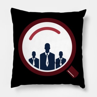 Businessman and Search Logo Template. Pillow