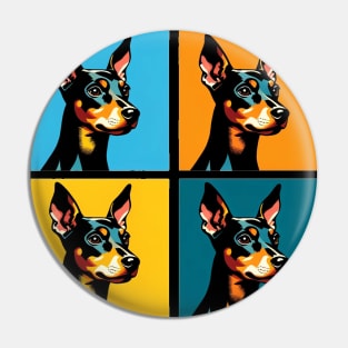 Manchester Terrier Dog Pop Art - Dog Lovers Pin