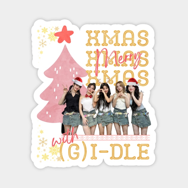 Merry Xmas With (G)I-dle Magnet by wennstore