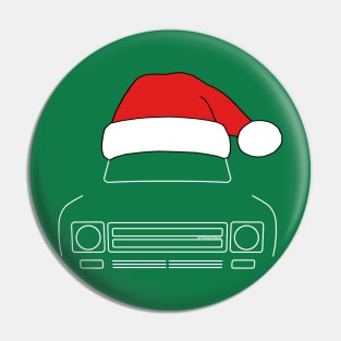 IH Scout classic truck Christmas hat edition white Pin