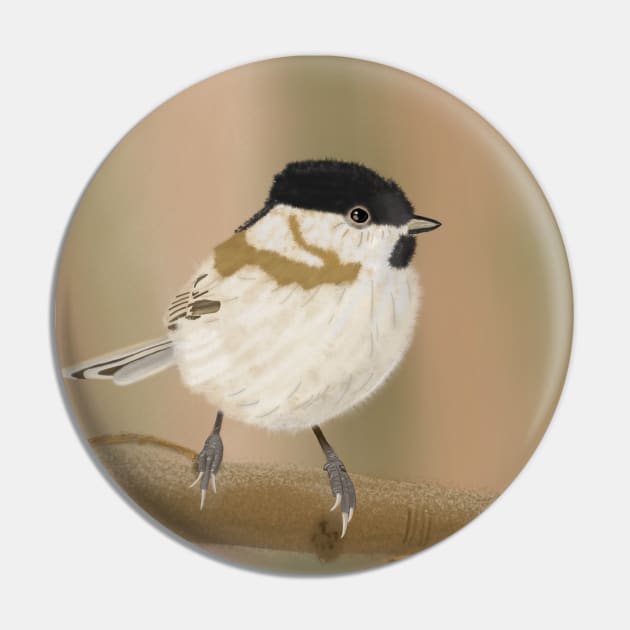 Marsh tit Pin by Charlotsart