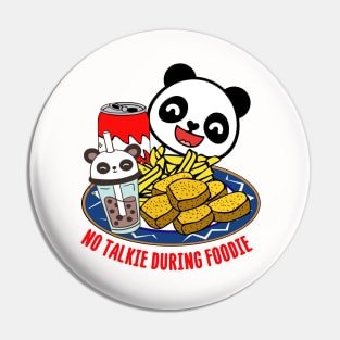 Funny Hungry Panda Bear Cute Foodie Pin