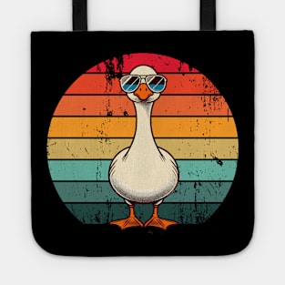 Silly Goose in Sunglasses Pun Meme Pool Funny Goose Tote