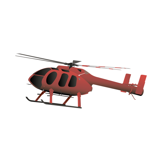 Light Red Helicopter by NorseTech