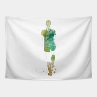 Soccer Player Girl Tapestry