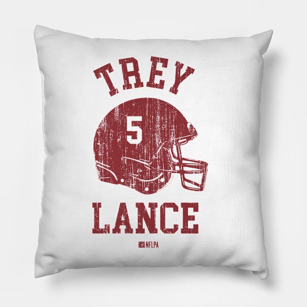 Trey Lance San Francisco Helmet Font Pillow by TodosRigatSot