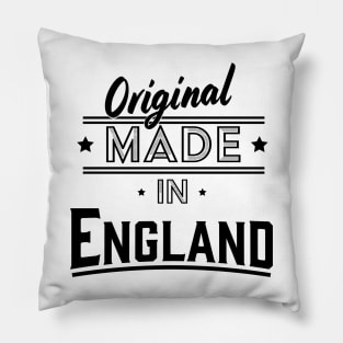 Original Made in England retro logo. Pillow