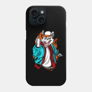 Racoon Bomber illustration Phone Case