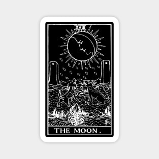 XVIII. The Moon Tarot Card | Obsidian and Pearl Magnet