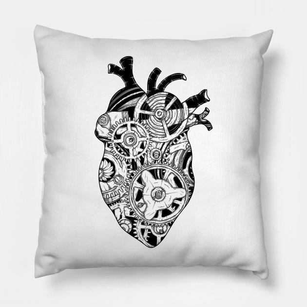 Mechanical Heart Pillow by P7 illustrations 