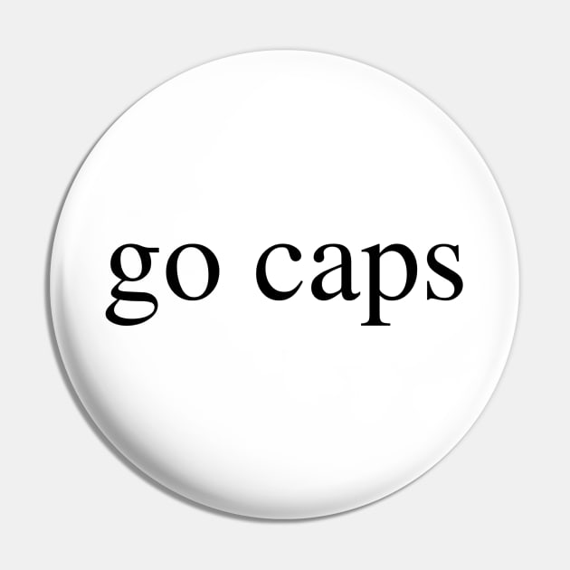 go caps Pin by delborg