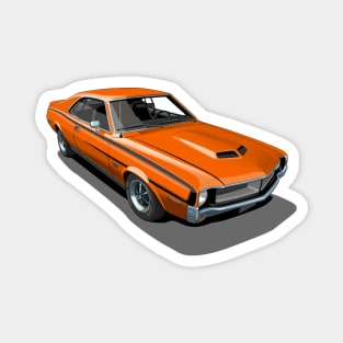 AMC Javelin in Big Bad Orange Magnet