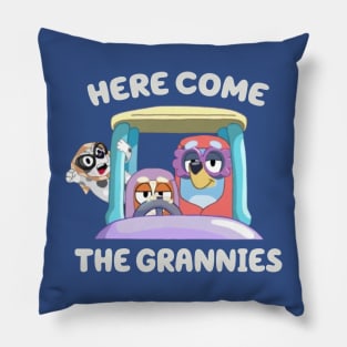 Here Come The Grannies - Bluey Pillow