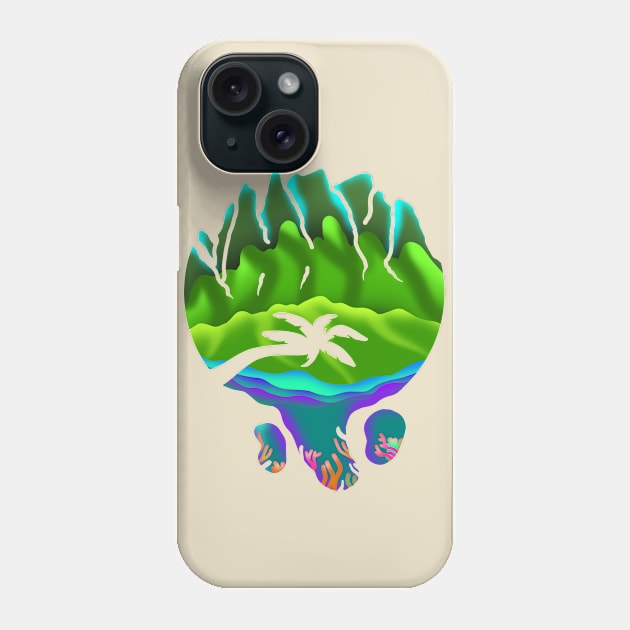 Kauai bath in Hawaii, na pali coast Phone Case by AdishPr