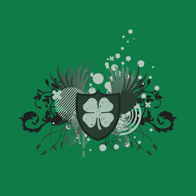 lucky shamrock crest by asyrum