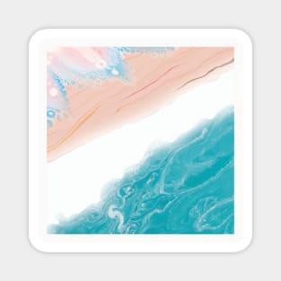 Summer Vibes Marble Waves Magnet