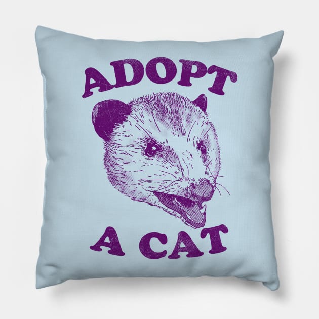 Adopt A Cat Pillow by Hillary White Rabbit