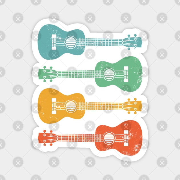 Ukulele Cool Retro Colors Magnet by nightsworthy