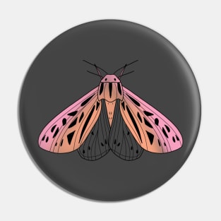 Dusty pink moth with spread wings cute gift Pin