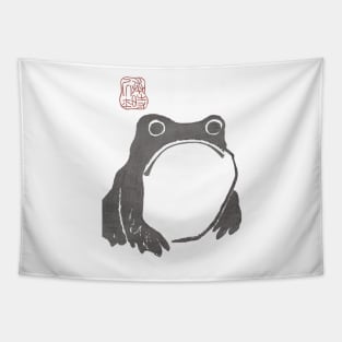 Grumpy Frog Grey - Matsumoto Hoji Tapestry