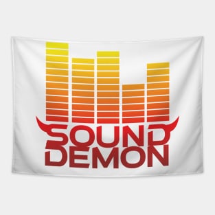 Sound Demon Sunset Red Tapestry