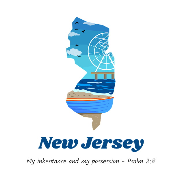 USA State of New Jersey Psalm 2:8 - My Inheritance and possession by WearTheWord