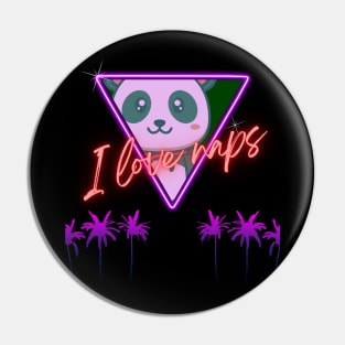 Cute Panda Cyberpunk - I Love Naps - Kawaii Panda #9 Pin