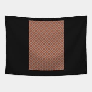 orange and gray diamond pattern Tapestry