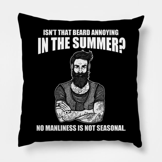 Bearded Man Pillow by Dojaja