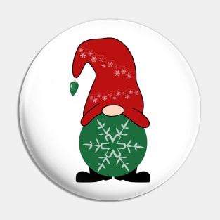Snowflake Christmas Gnome Pin