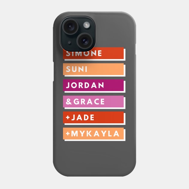 TEAM USA 202ONE (lesbian flag colors) Phone Case by Half In Half Out Podcast