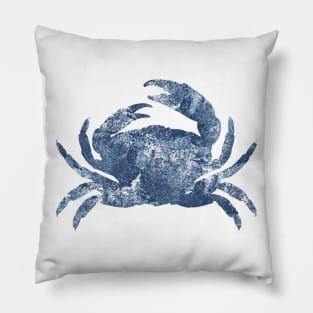 Sponge painted Crab Coastal art Pillow