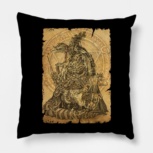 Card Dark Crystal 5 Pillow by ngaritsuket