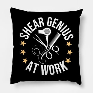 Shear Genius At Work Pillow